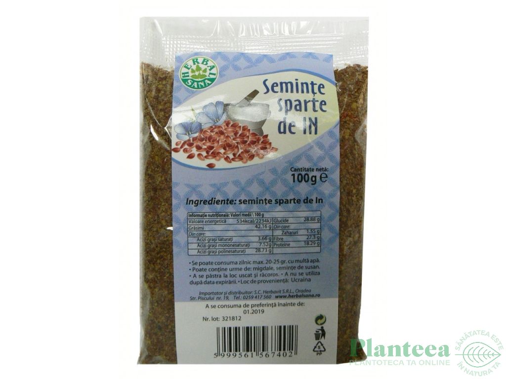 Seminte in maro sparte 100g - HERBAL SANA