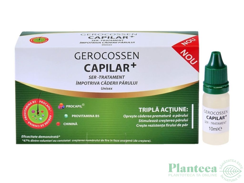 Ser par tratament imp caderii Capilar+ 10x10ml - GEROCOSSEN