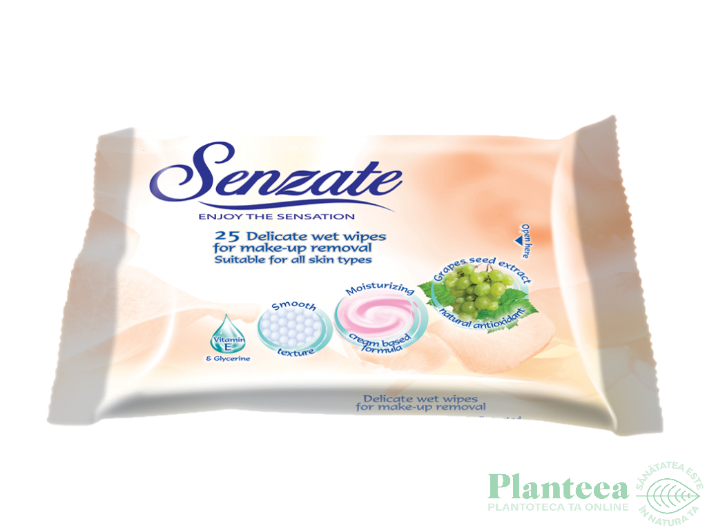 Servetele umede demachiante vitamina E 20b - SENZATE