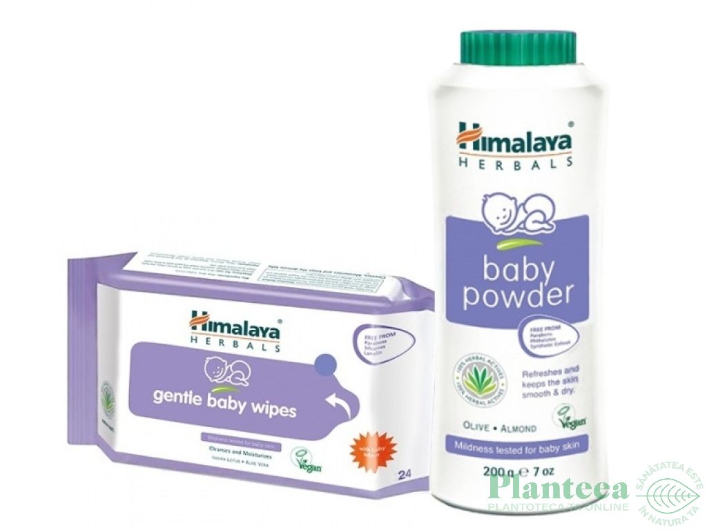 Set cadou [pudra bebelusi+servetele umede] 2b - HIMALAYA CARE