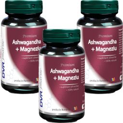 Set Ashwagandha Magneziu 3x30cps - DVR PHARM