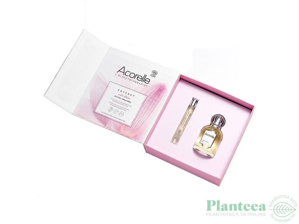 Set cadou Divine Orchidee [apa parfum+roll on] 50ml+10ml - ACORELLE