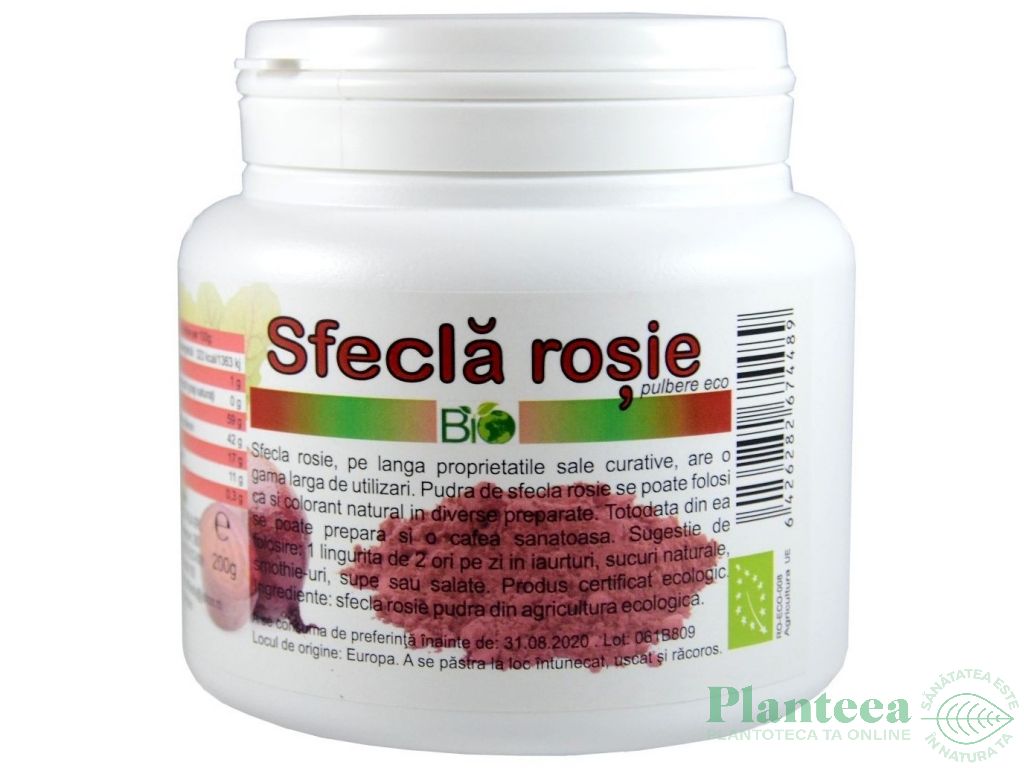 Pulbere sfecla rosie eco 200g - DECO ITALIA