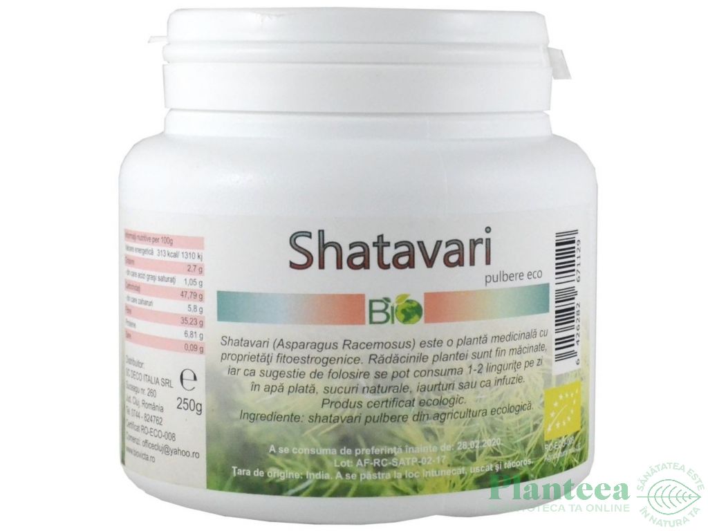 Pulbere shatavari eco 250g - DECO ITALIA