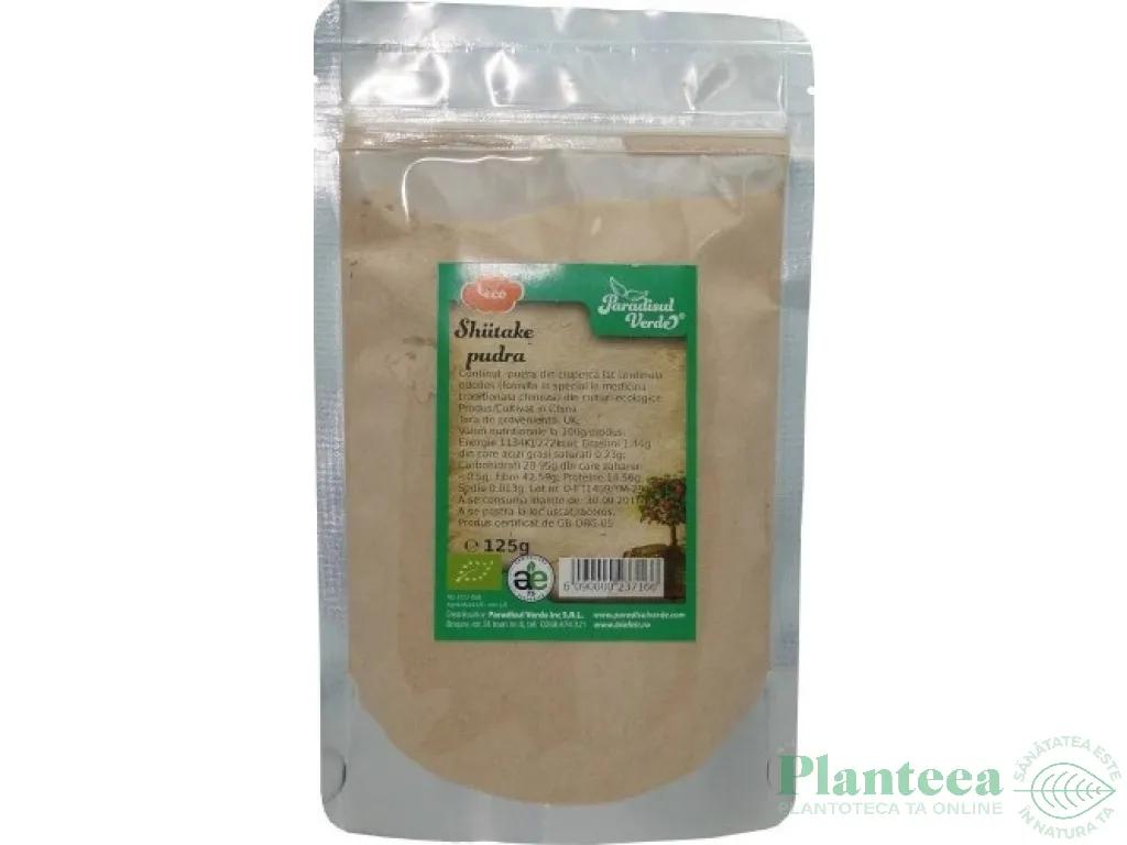 Pulbere shiitake ET eco 125g - PARADISUL VERDE