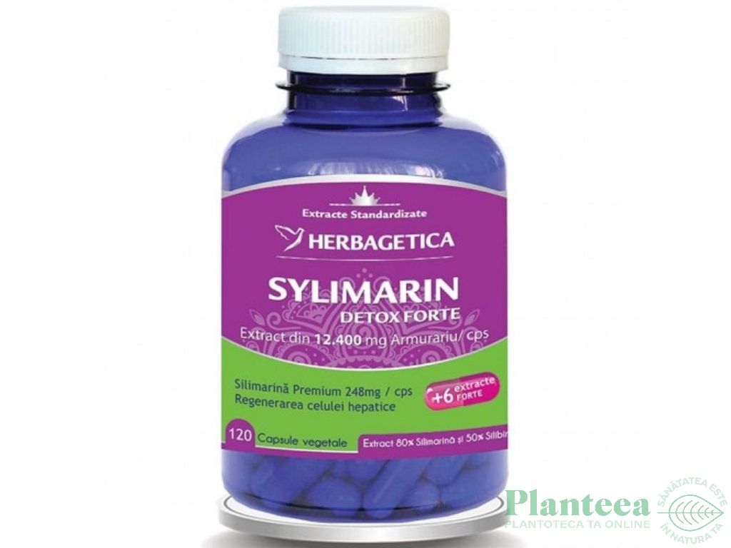 Sylimarin detox forte 120cps - HERBAGETICA
