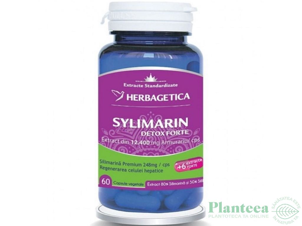 Sylimarin detox forte 60cps - HERBAGETICA