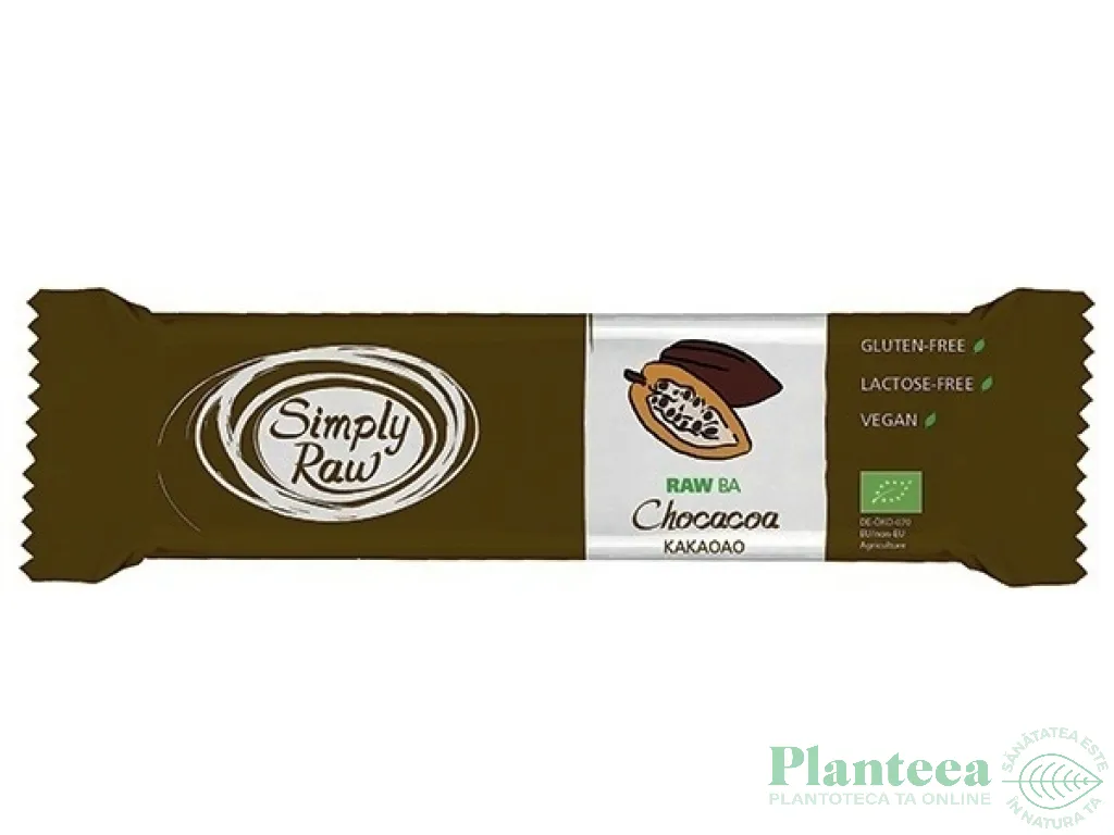 Baton ciocolata raw bio 40g - SIMPLY RAW
