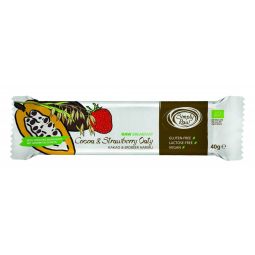 Baton breakfast capsuni cacao ovaz raw bio 40g - SIMPLY RAW