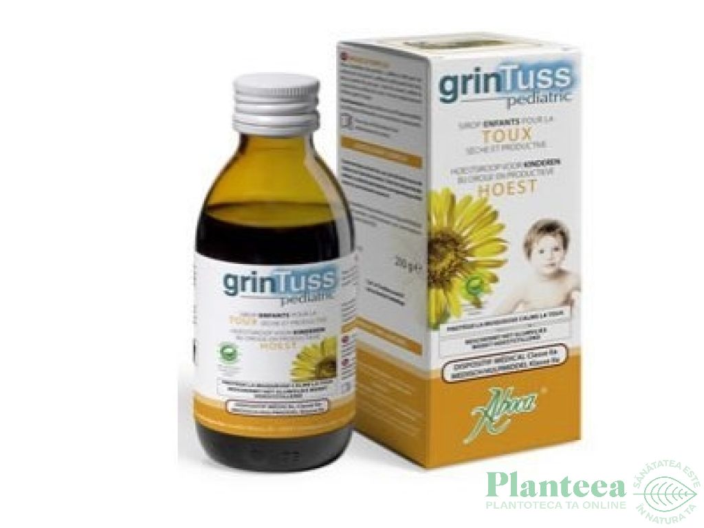 GrinTuss Pediatric sirop de tuse pentru copii, 180 ml, Aboc : Farmacia Tei  online