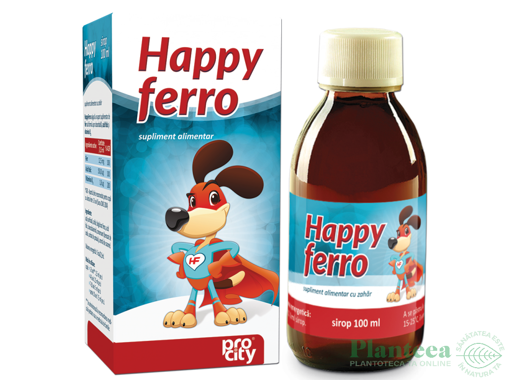 Sirop Happy Ferro copii +1an Alinan 100ml - FITERMAN