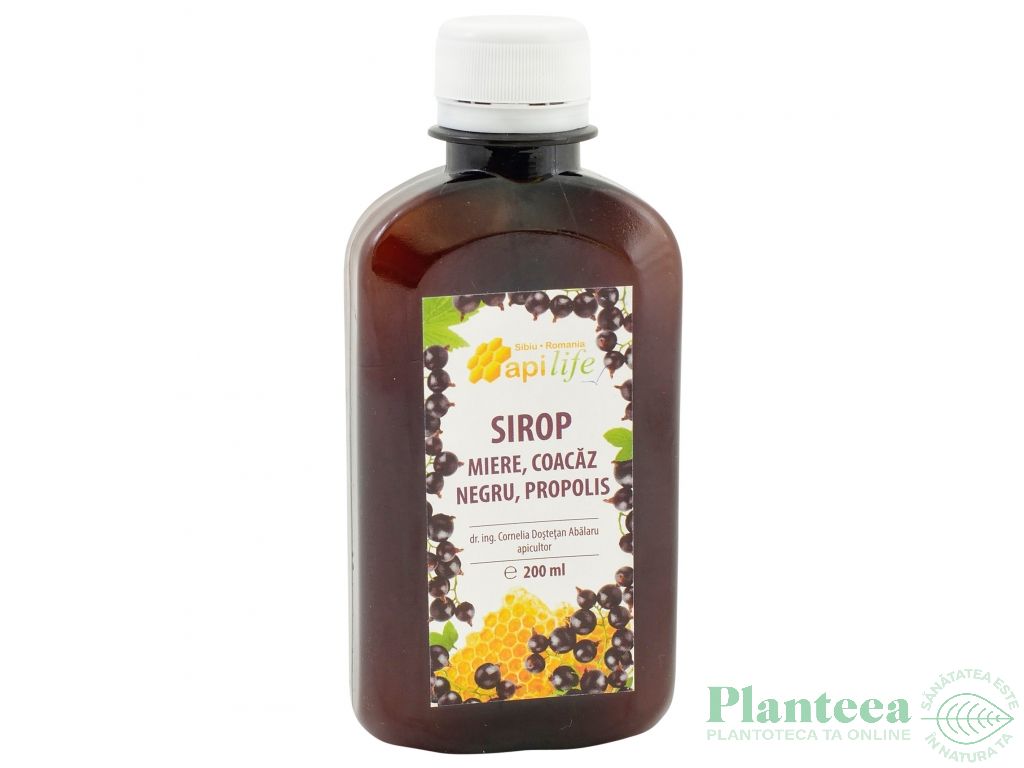 Sirop miere coacaz negru propolis 200ml - APILIFE