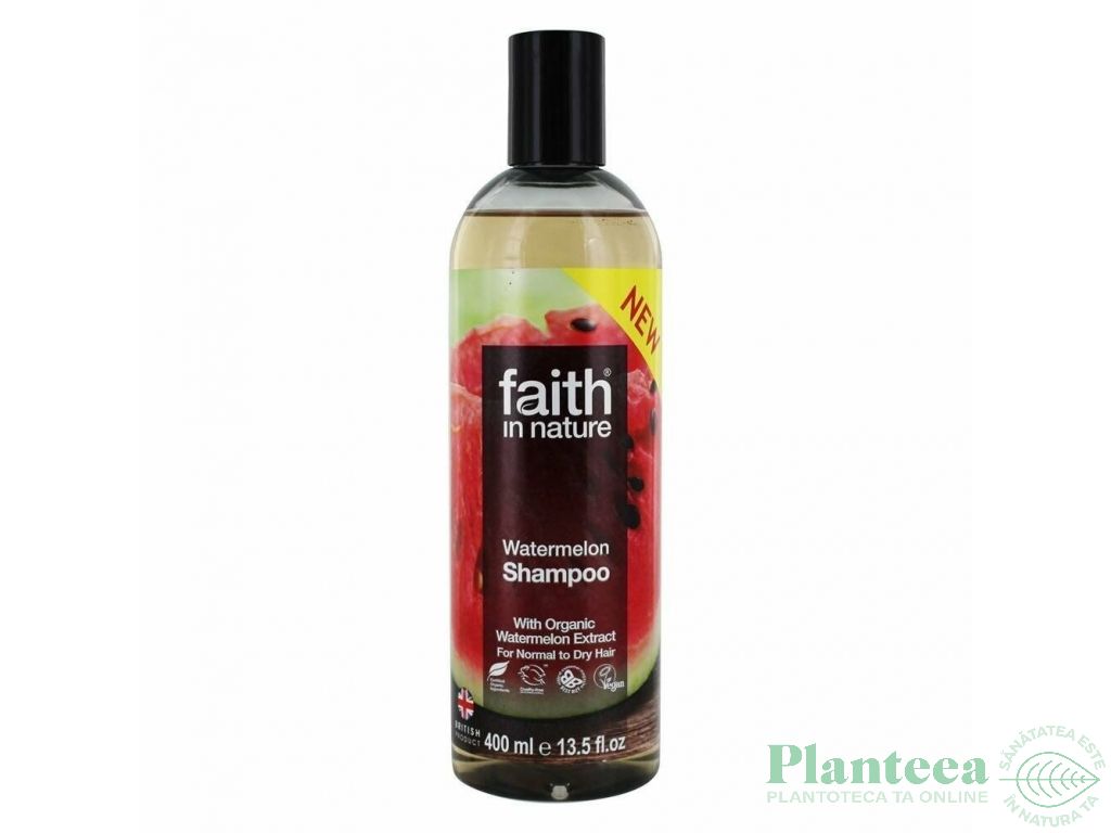 Sampon revitalizant pepene par normal/uscat 400ml - FAITH IN NATURE