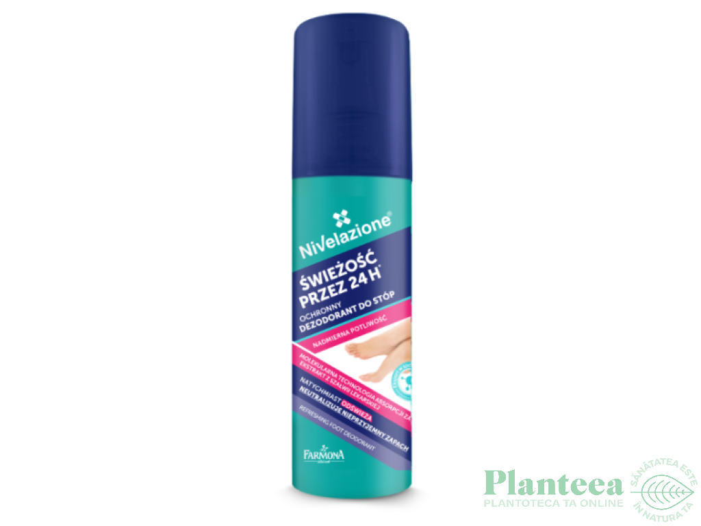 Deodorant spray picioare reconfortant 24ore Nivelazione 125ml - FARMONA