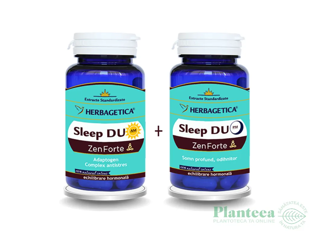 Pachet Sleep Duo AM+PM ZenForte 2x60cps - HERBAGETICA