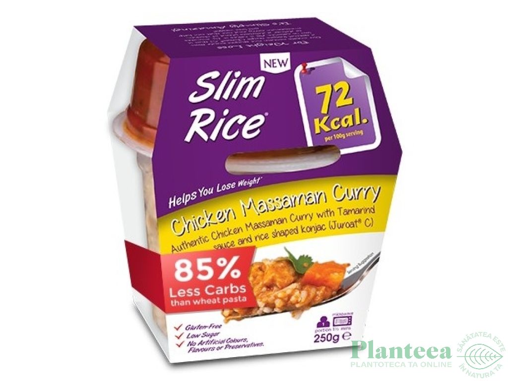 Meniu orez konjac pui Massaman Curry 250g - SLIM PASTA