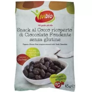 Snacks cocos confiat ciocolata amaruie fara gluten 45g - VIVIBIO