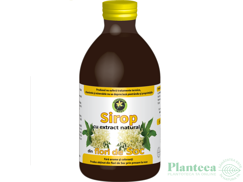 Sirop flori soc cu zahar invertit 500ml - HYPERICUM PLANT