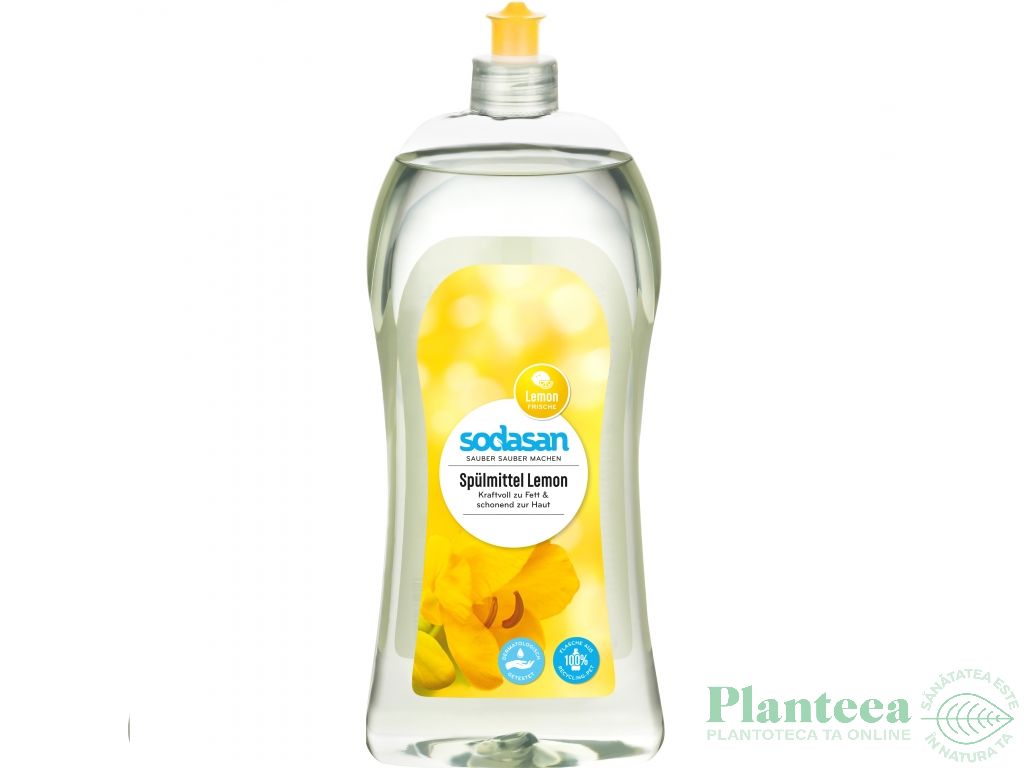Detergent lichid vase lamaie lime 1L - SODASAN