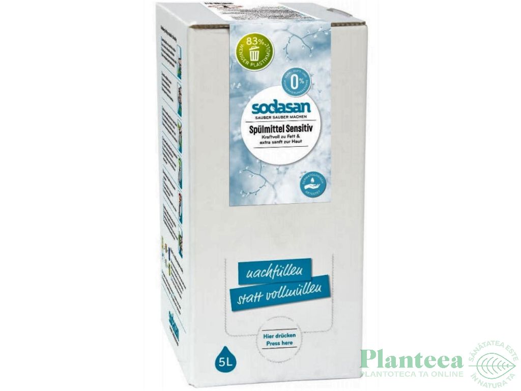 Detergent lichid vase Sensitiv 5L - SODASAN