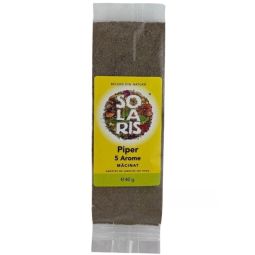 Condiment piper 5arome macinat 40g - SOLARIS
