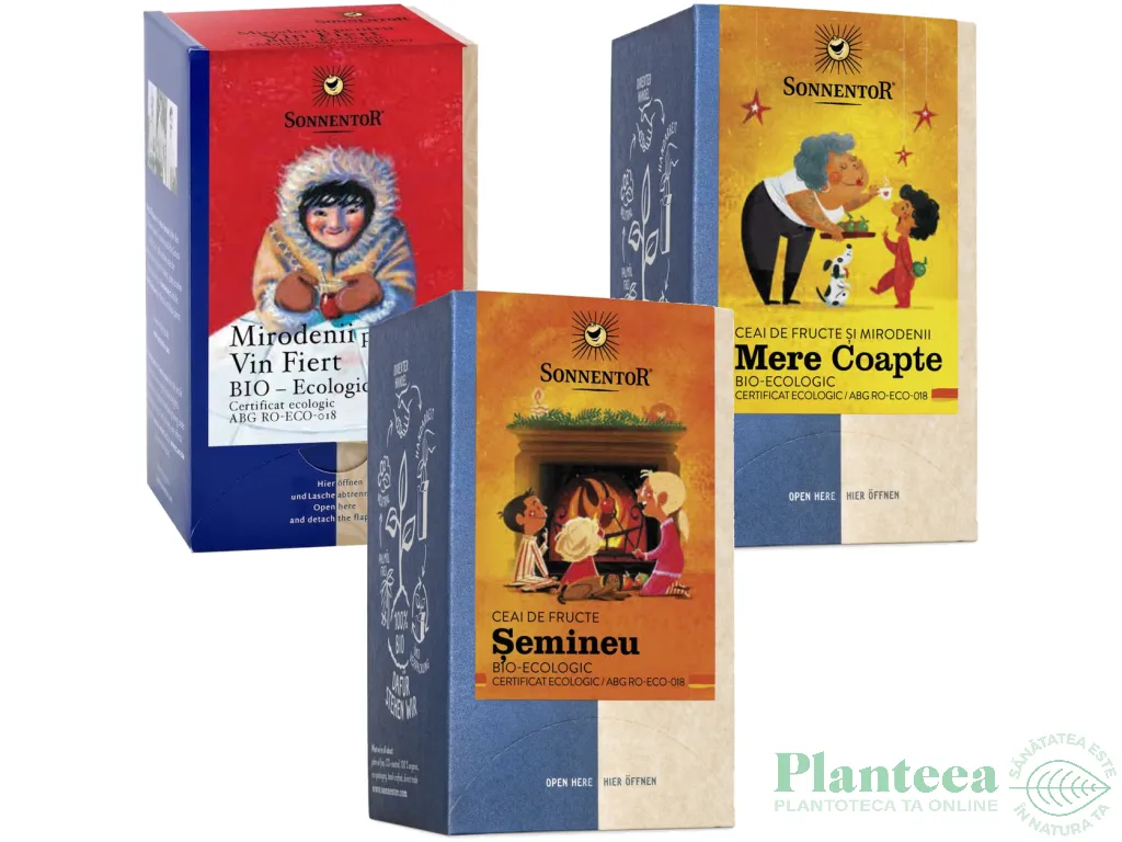 Kit 3Ceaiuri mirodenii Sarbatoare [Vin fiert + Semineu + Mere Coapte] eco 3b - SONNENTOR