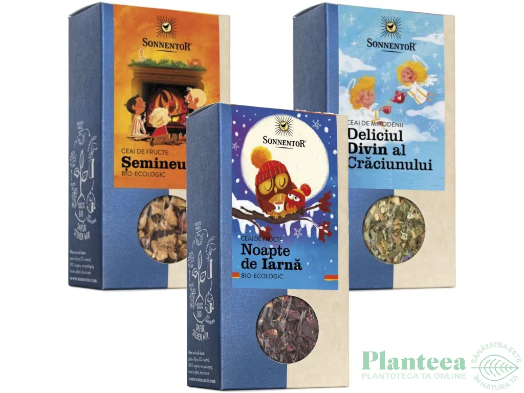 Kit 3Ceaiuri Craciun vrac [Semineu + Noapte Iarna + Deliciul Craciunului] eco 3b - SONNENTOR