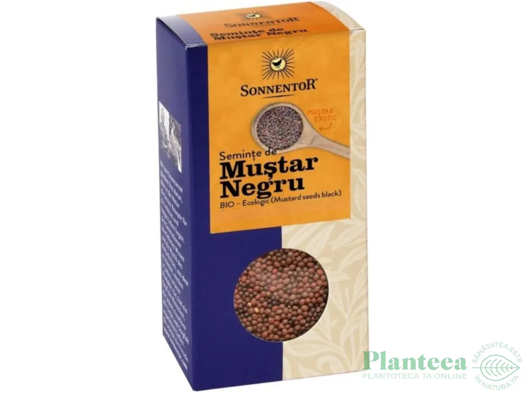 Condiment mustar negru boabe eco 80g - SONNENTOR
