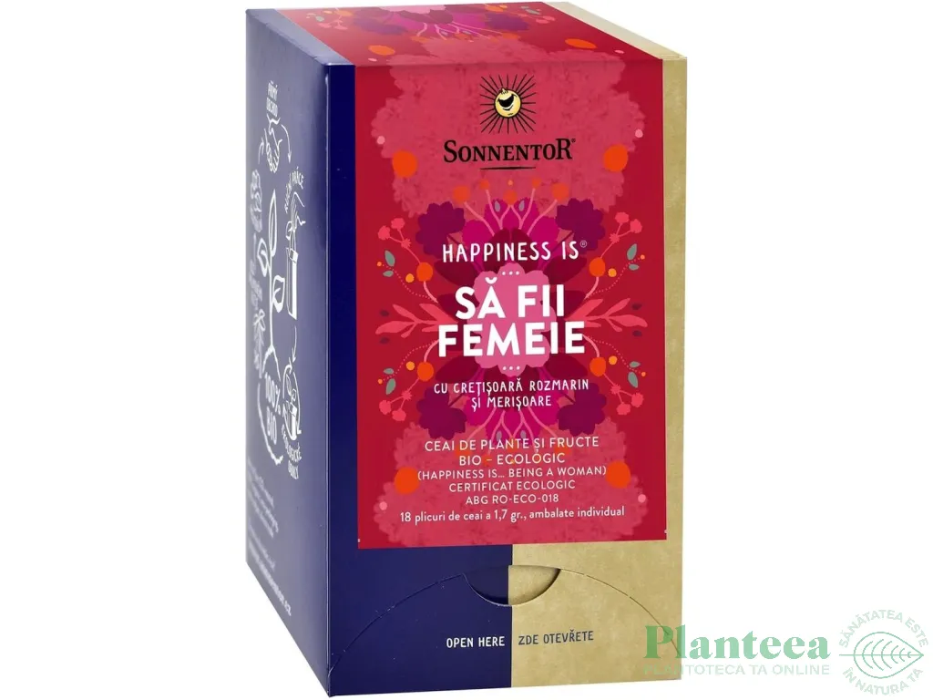 Ceai Happiness is Sa Fii Femeie eco 18dz - SONNENTOR