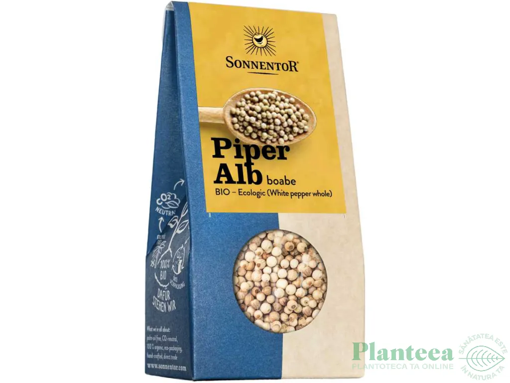 Condiment piper alb boabe eco 35g - SONNENTOR
