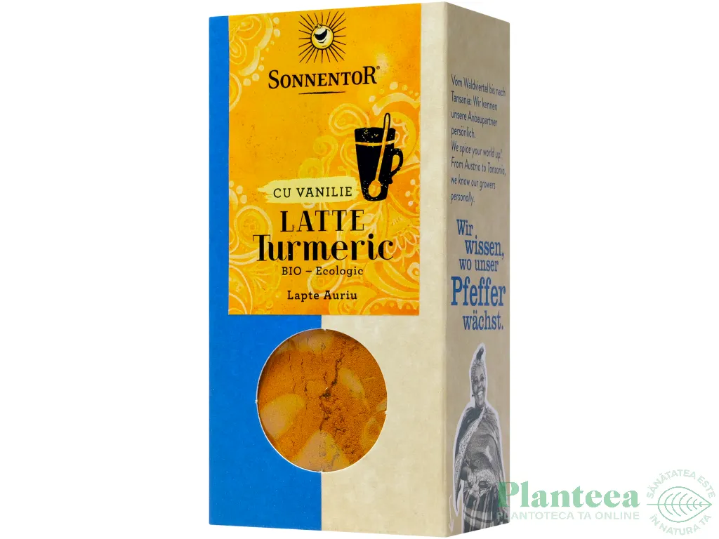 Latte instant turmeric vanilie eco 60g - SONNENTOR
