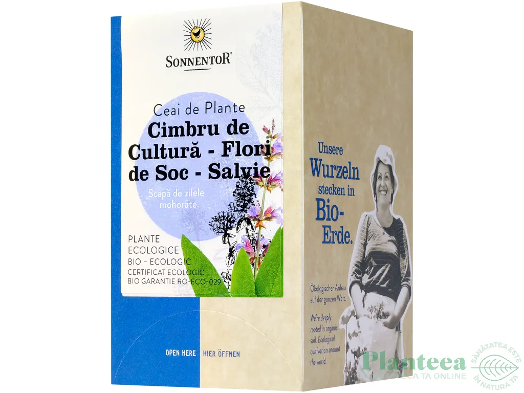 Ceai cimbru cultura flori soc salvie eco 18dz - SONNENTOR
