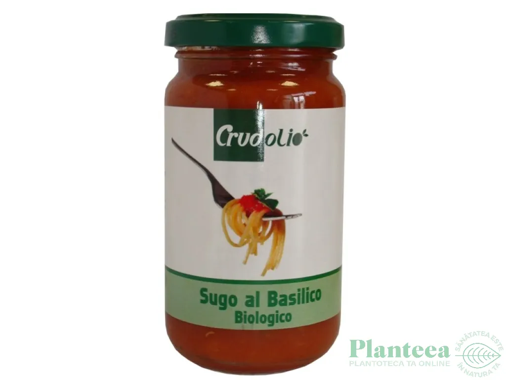 Sos tomat busuioc eco 180g - CRUDOLIO