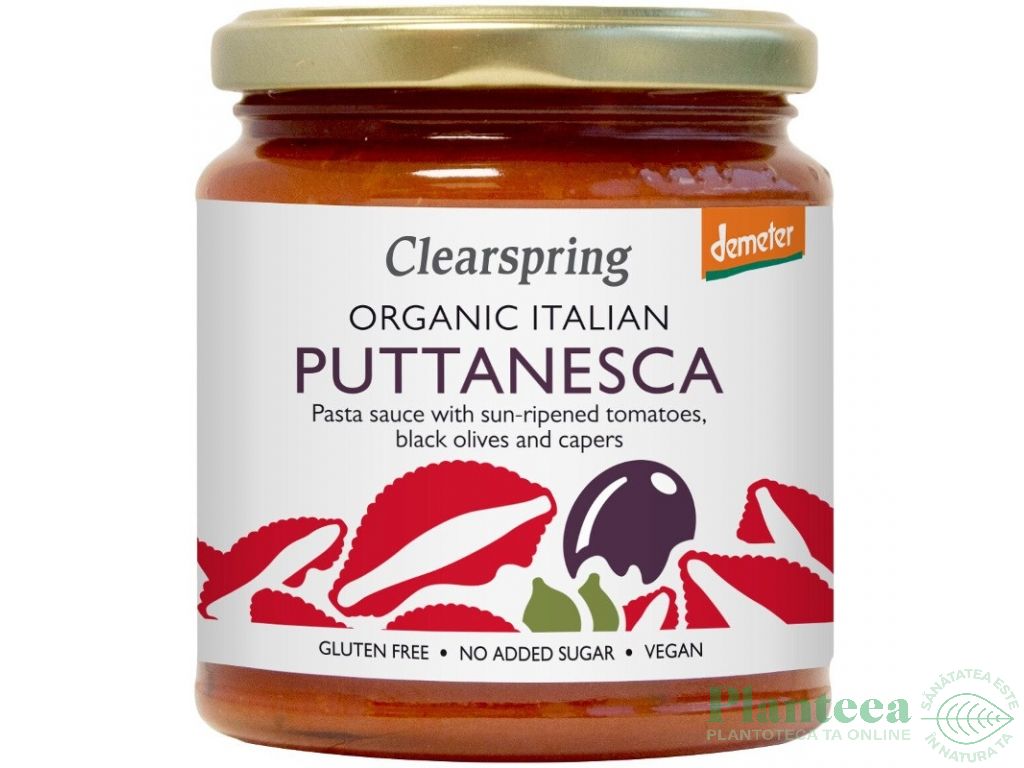 Sos tomat Puttanesca pt paste eco 300g - CLEARSPRING