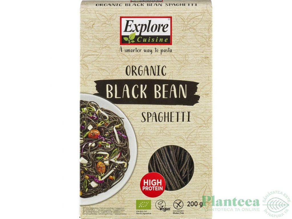 Paste spaghete linte neagra fara gluten bio 200g - EXPLORE CUISINE