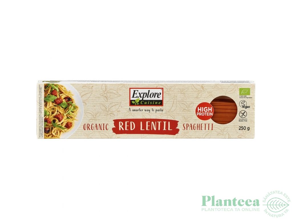 Paste spaghete linte rosie fara gluten bio 250g - EXPLORE CUISINE