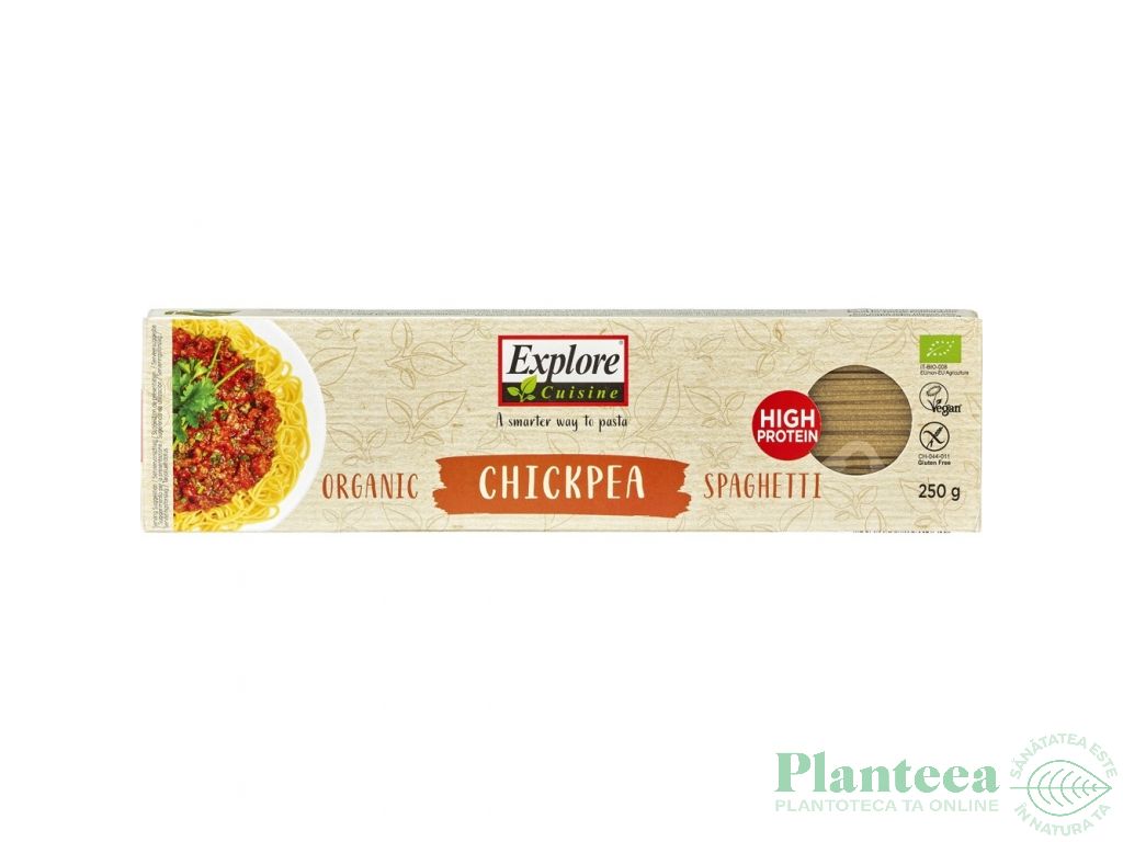 Paste spaghete naut fara gluten bio 250g - EXPLORE CUISINE