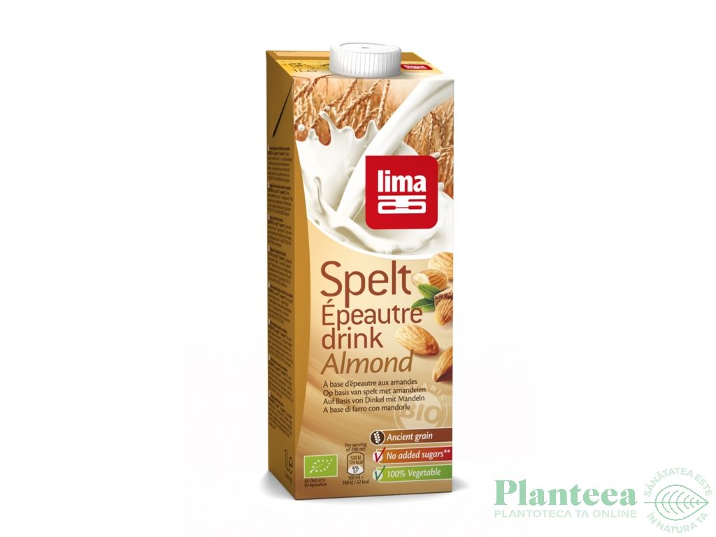 Lapte spelta migdale bio 1L - LIMA