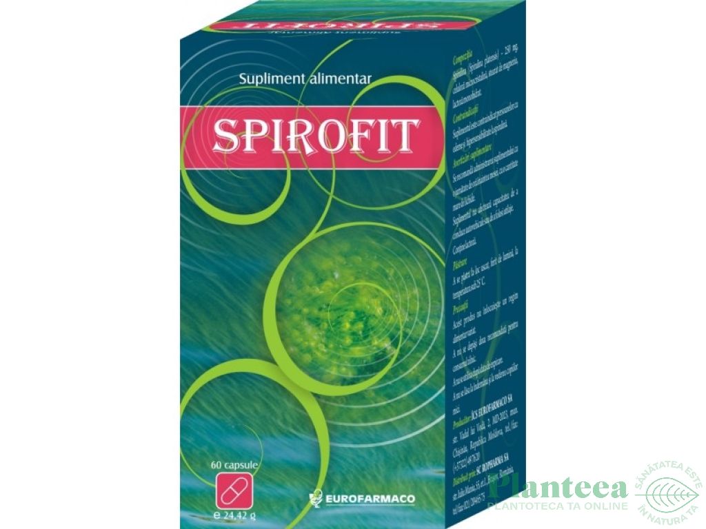 Spirofit 250mg 60cps - EUROFARMACO