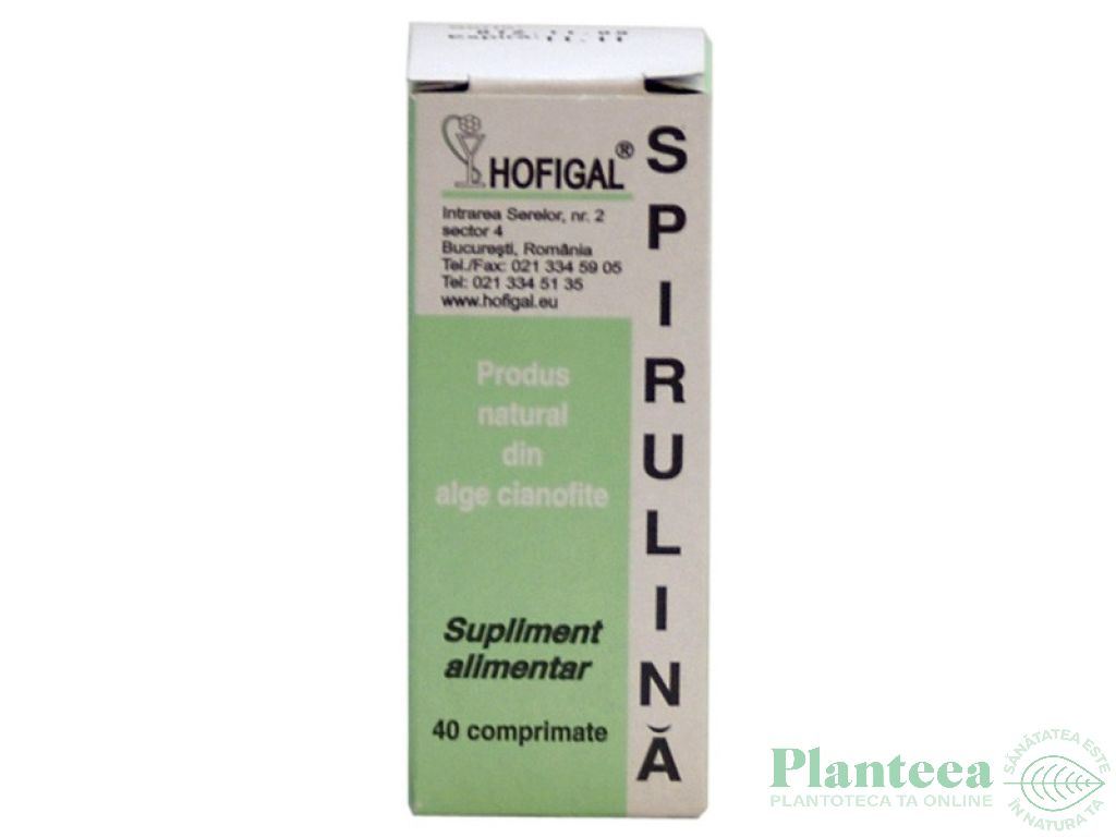 Spirulina 200mg flacon 40cp - HOFIGAL