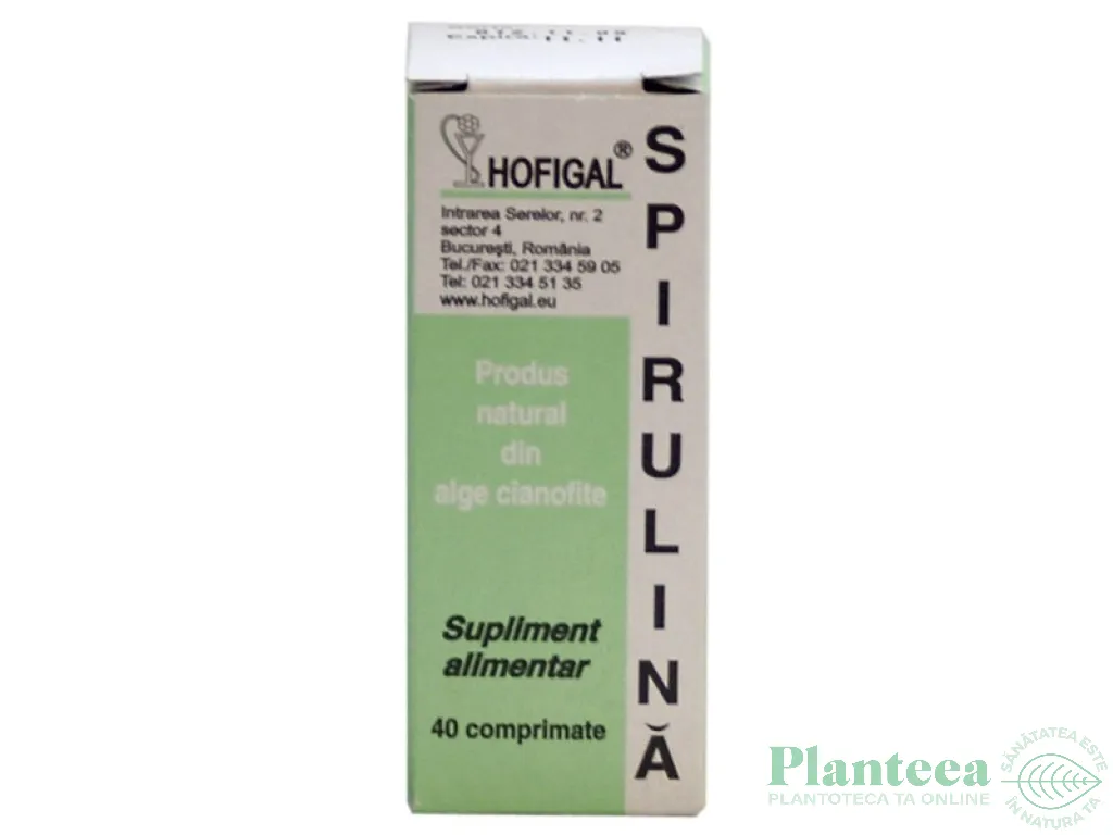 Spirulina 200mg flacon 40cp - HOFIGAL