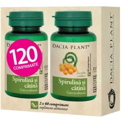 Spirulina catina 2x60cp - DACIA PLANT