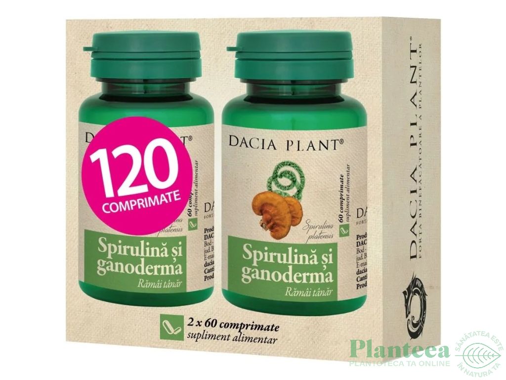 Spirulina ganoderma 120cp - DACIA PLANT