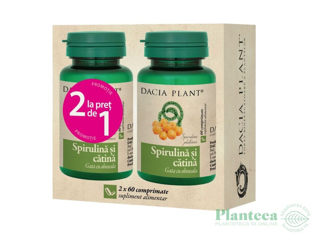Pachet Spirulina catina 2x60cp - DACIA PLANT