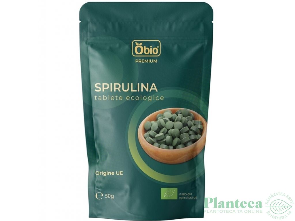 Spirulina tablete 500mg bio 100cp - OBIO