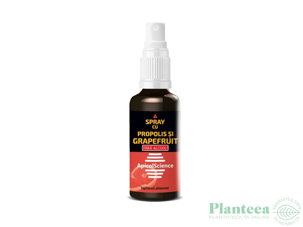 Spray propolis grapefruit fara alcool 50ml - APICOL SCIENCE