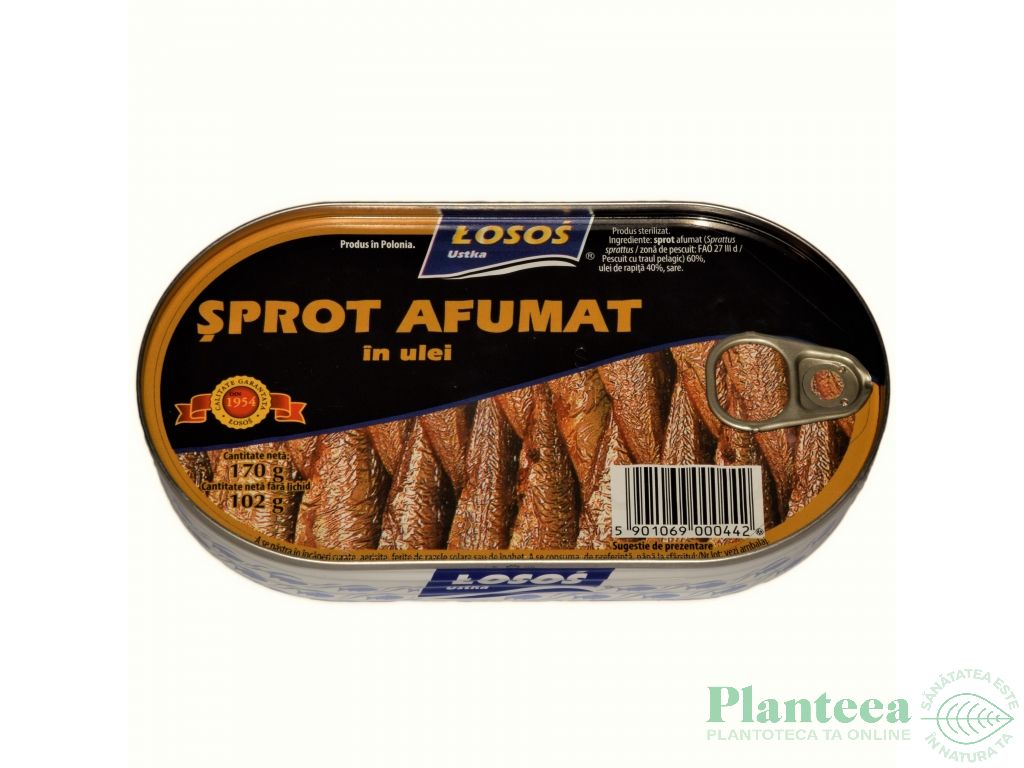 Sprot afumat in ulei rapita 170g - LOSOS