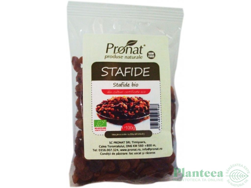 Stafide aurii bio 100g - PRONAT