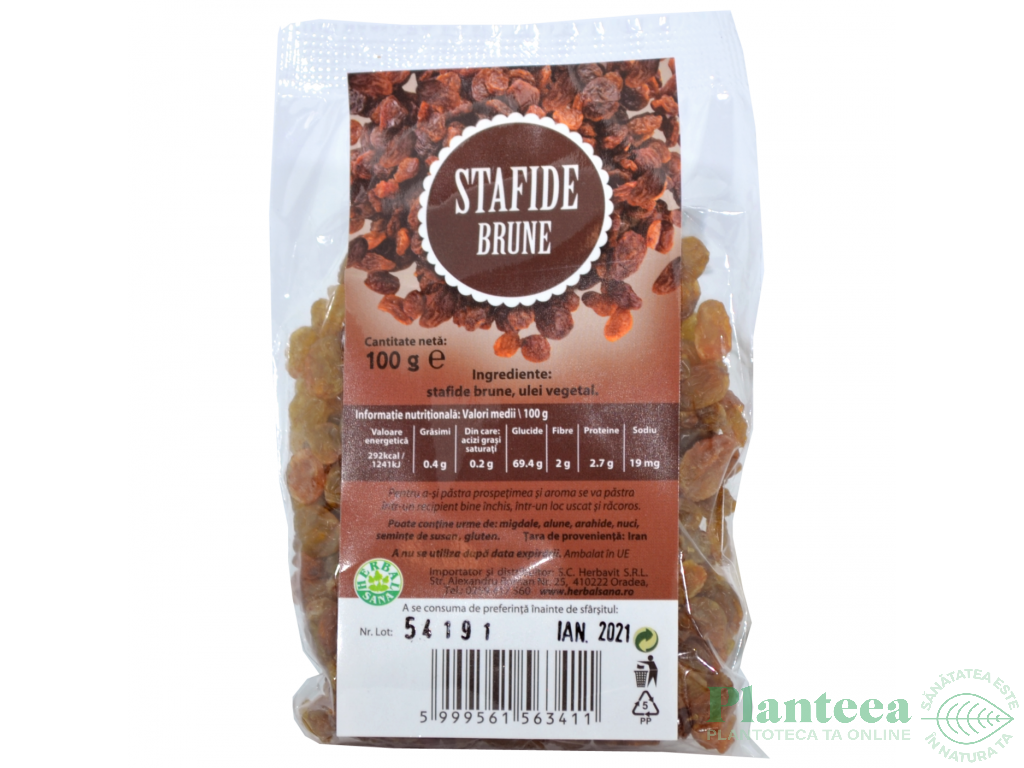 Stafide brune 100g - HERBAL SANA