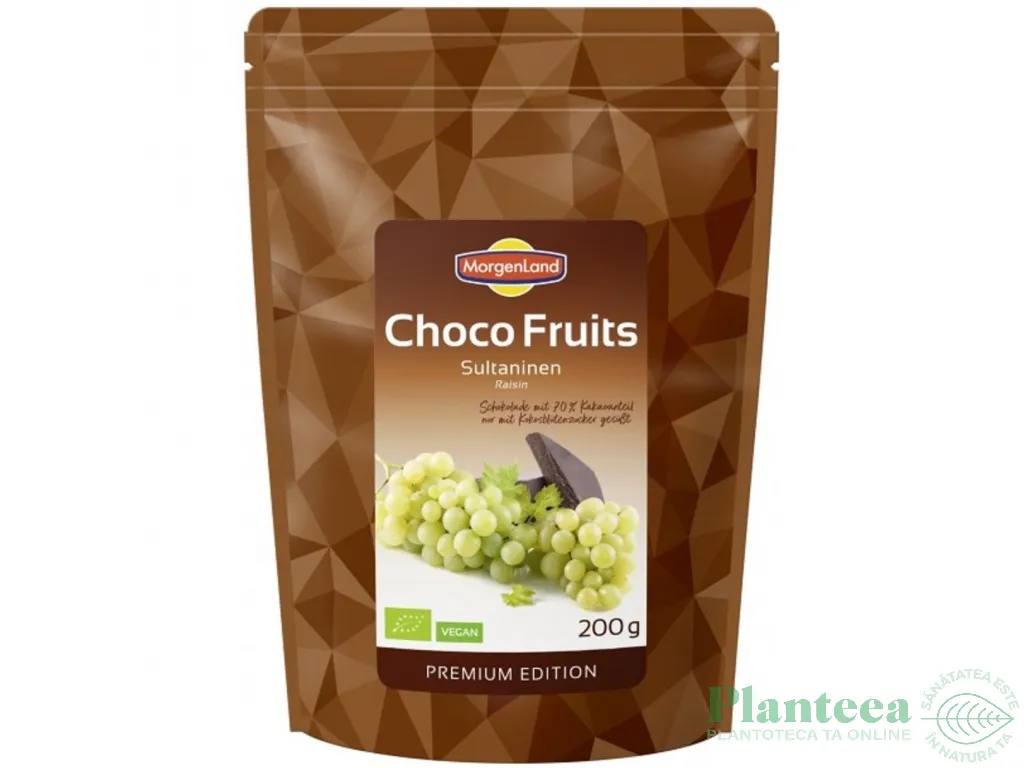 Stafide in ciocolata ChocoFruits eco 200g - MORGENLAND